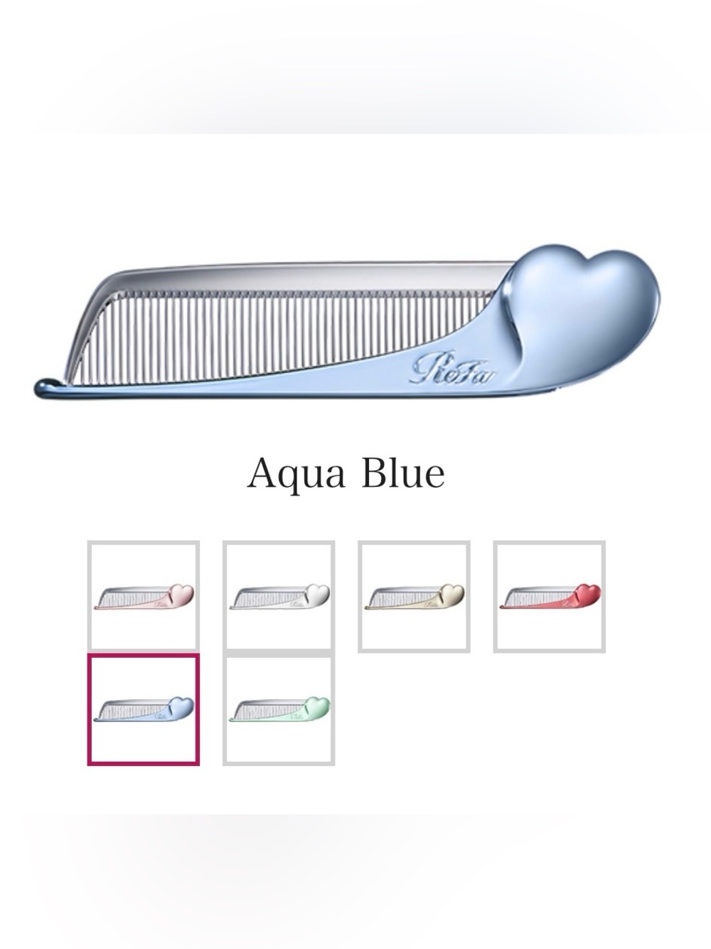 REFA BUNDLE OF 2 AQUA BLUE AILE BRUSH + FOLDABLE HEART COMB - Picture 8 of 8